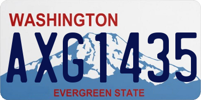 WA license plate AXG1435