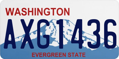 WA license plate AXG1436