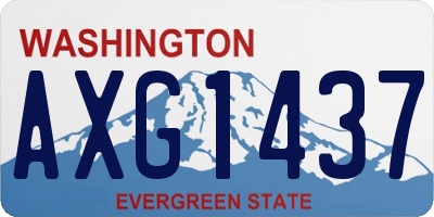 WA license plate AXG1437