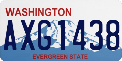 WA license plate AXG1438