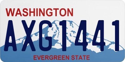 WA license plate AXG1441