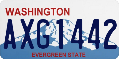 WA license plate AXG1442