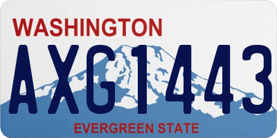 WA license plate AXG1443
