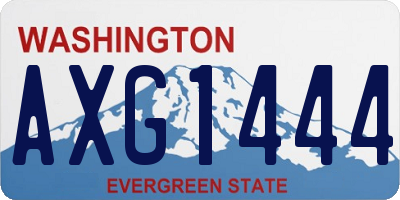 WA license plate AXG1444