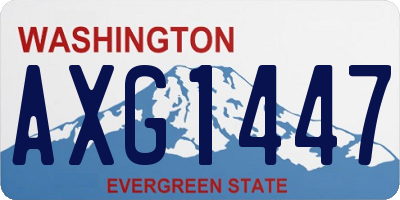 WA license plate AXG1447
