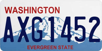 WA license plate AXG1452