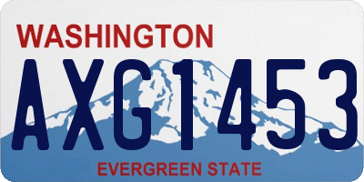 WA license plate AXG1453