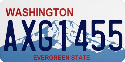 WA license plate AXG1455