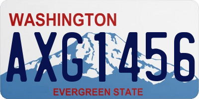 WA license plate AXG1456