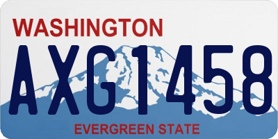 WA license plate AXG1458
