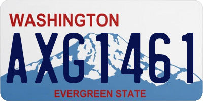 WA license plate AXG1461