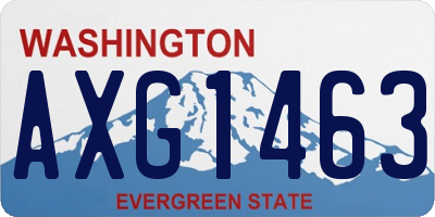 WA license plate AXG1463
