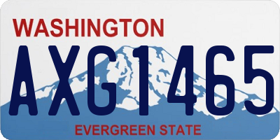 WA license plate AXG1465