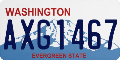 WA license plate AXG1467