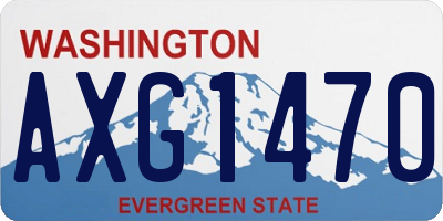 WA license plate AXG1470