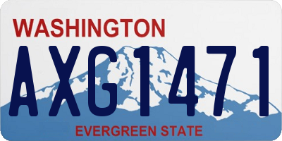 WA license plate AXG1471