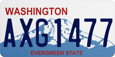 WA license plate AXG1477