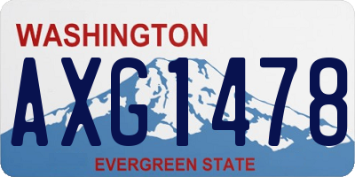 WA license plate AXG1478