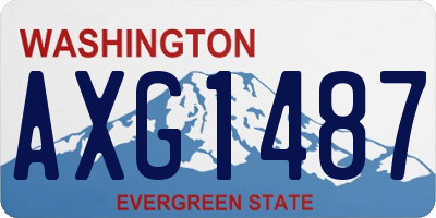 WA license plate AXG1487