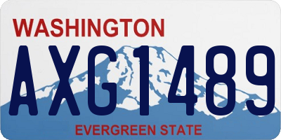 WA license plate AXG1489