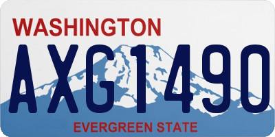 WA license plate AXG1490