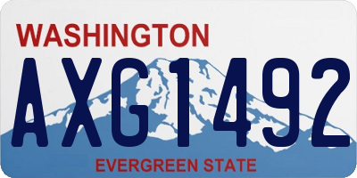 WA license plate AXG1492