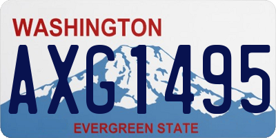 WA license plate AXG1495