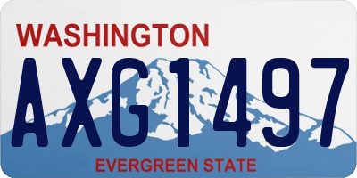 WA license plate AXG1497