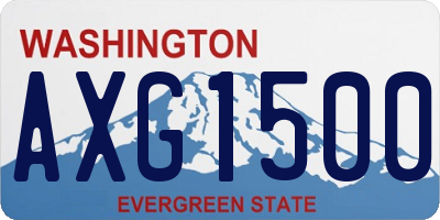 WA license plate AXG1500