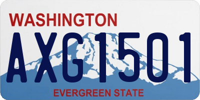 WA license plate AXG1501