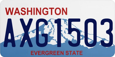 WA license plate AXG1503