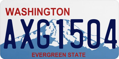 WA license plate AXG1504