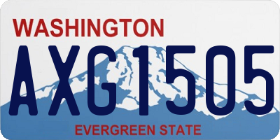 WA license plate AXG1505