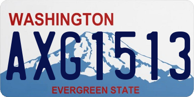 WA license plate AXG1513