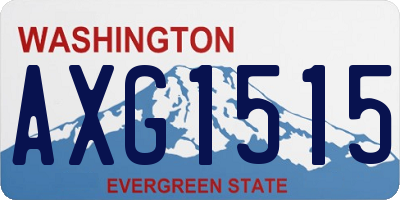 WA license plate AXG1515