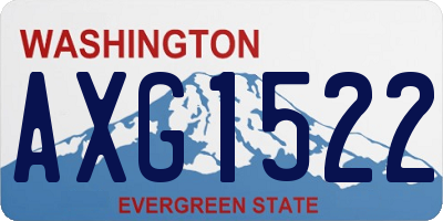 WA license plate AXG1522