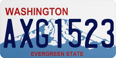 WA license plate AXG1523