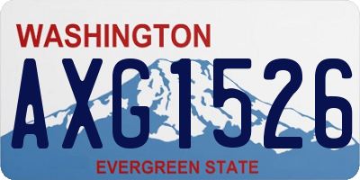 WA license plate AXG1526