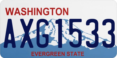 WA license plate AXG1533