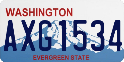 WA license plate AXG1534