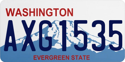 WA license plate AXG1535