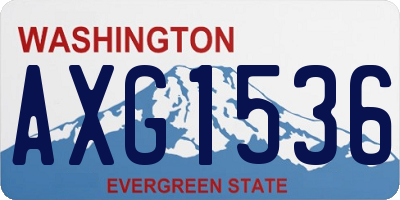 WA license plate AXG1536