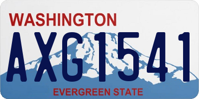 WA license plate AXG1541