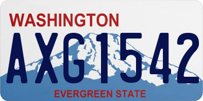 WA license plate AXG1542