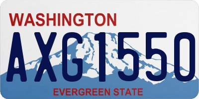 WA license plate AXG1550