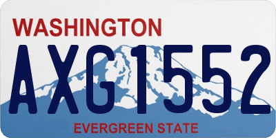 WA license plate AXG1552