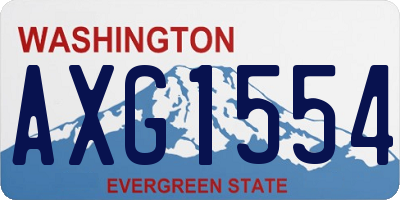 WA license plate AXG1554