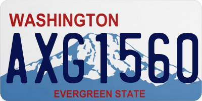 WA license plate AXG1560
