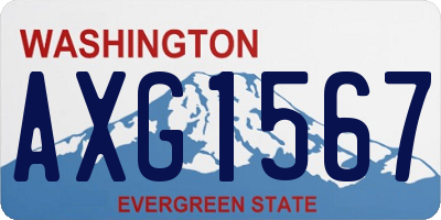 WA license plate AXG1567