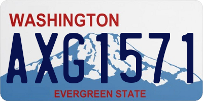WA license plate AXG1571